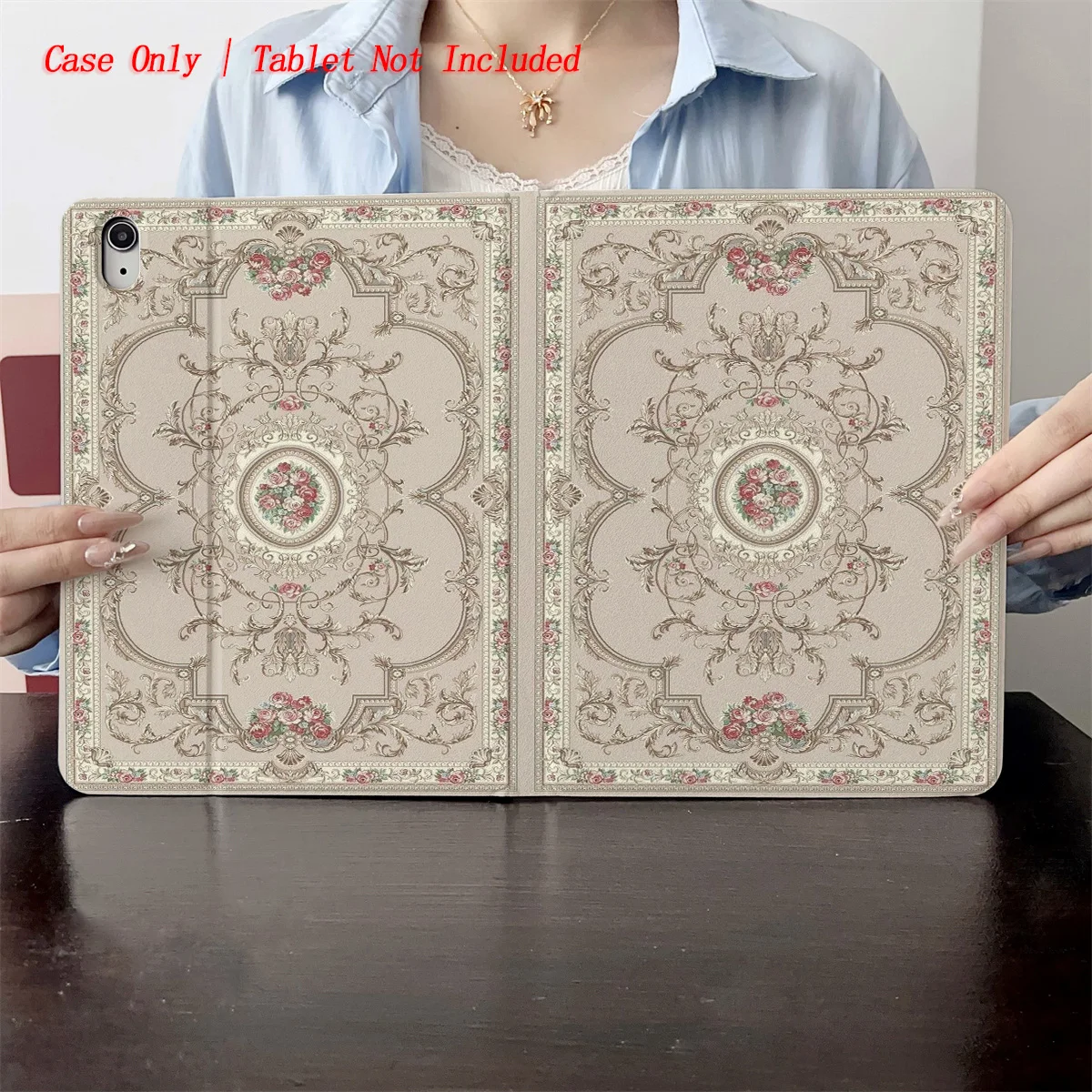 

Элегантный мягкий чехол для iPad с текстурированным узором землистого тона для 11-го поколения 10,2/10-го поколения, анти-желтый чехол с автоматическим режимом сна/пробуждения