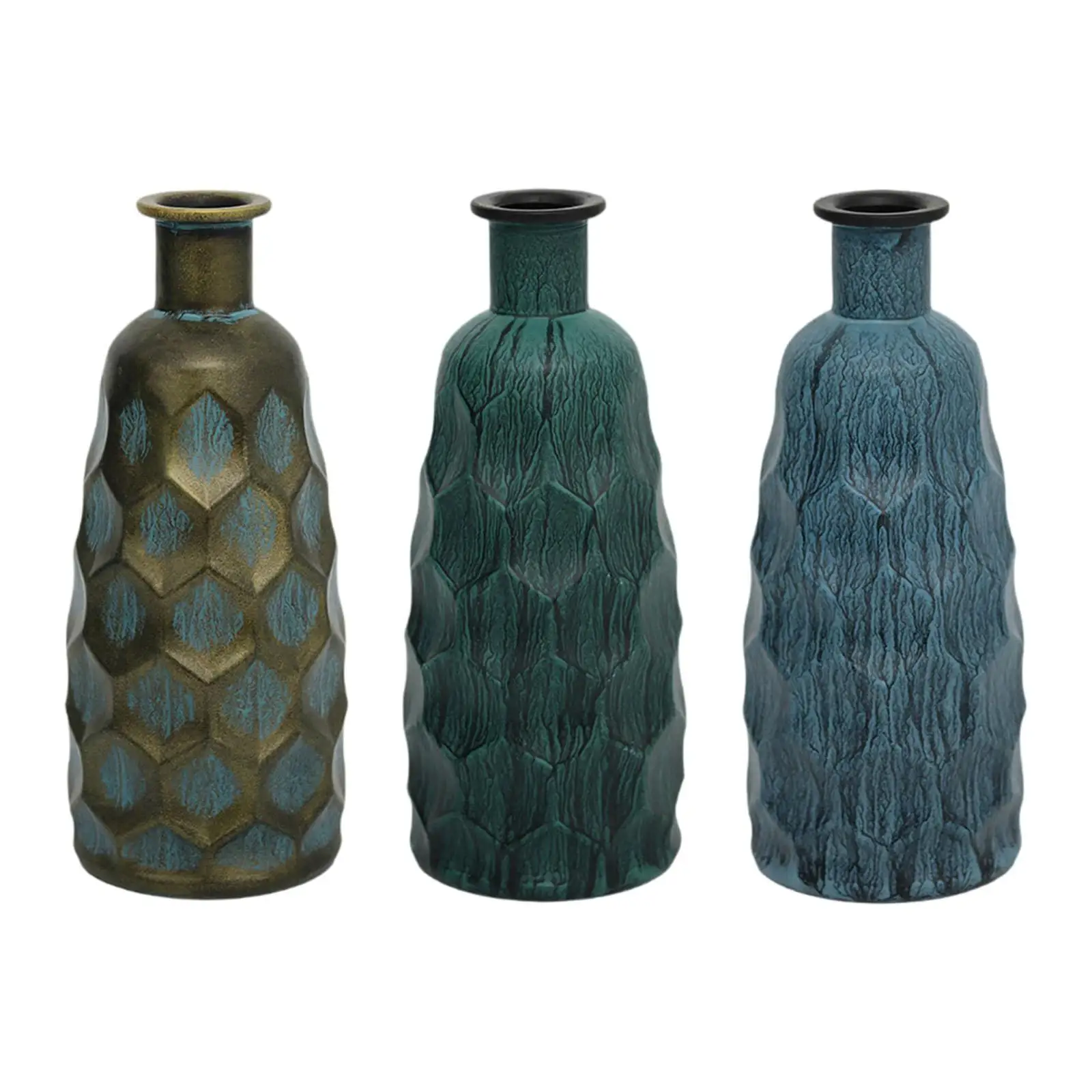 مزهرية ريفية زجاجية بتصميم عتيق لهدايا عيد الميلاد حاوية نباتات ديكور منزلي لمدخل الرف وطاولة الطعام وغطاء الشرفة #2