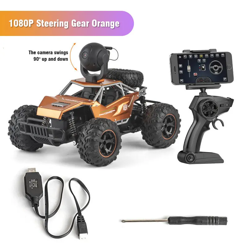 

1:14 Alloy Off-Road RC Car with WIFI Camera Climbing Drift Vehicle 90 Degree Rotate Camera Remote Control Car Toys for Children