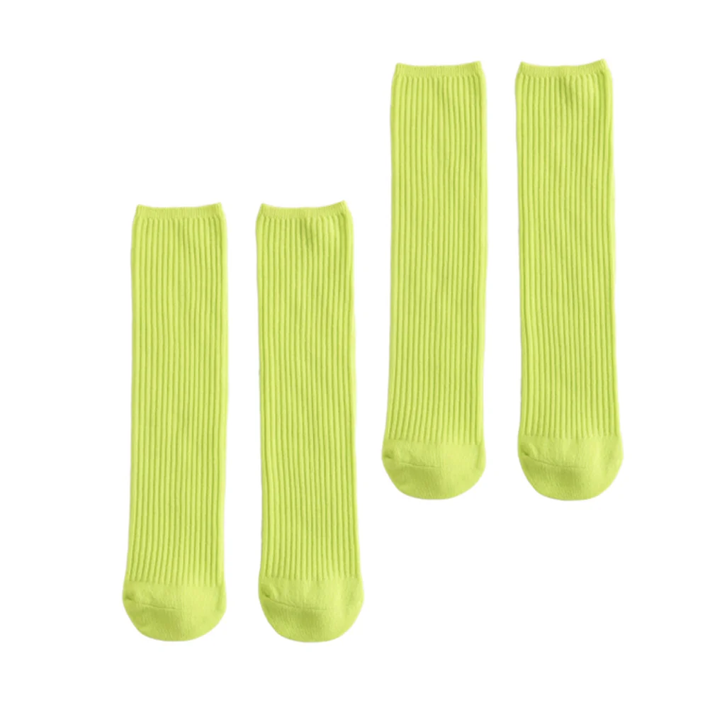 

2Pairs Cotton Mid-Calf Socks Breathable Solid Color Soft Comfortable Durable Adults Socks for Sports Casual