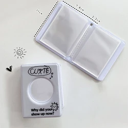 3 Inch Idol Card Binder Photo Album Letter Printed Hollow 40 Pockets Name Card Book Photo Album Card Photocard ID Holder