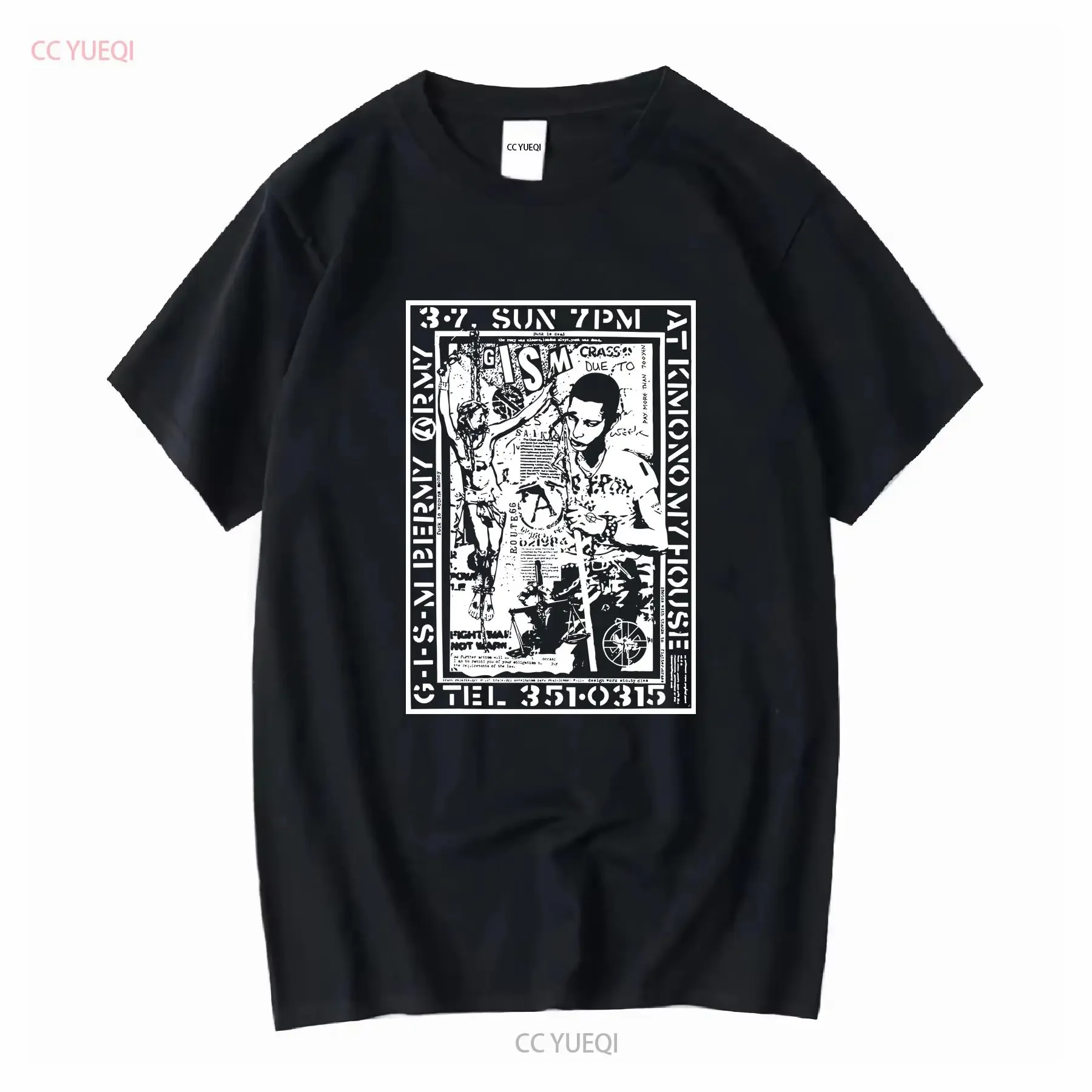 Camiseta GISM talla L XL 2XL Zouo Mob47 Anti Cimex Disclose Punk Crust Limited vintage lavado transpirable suave