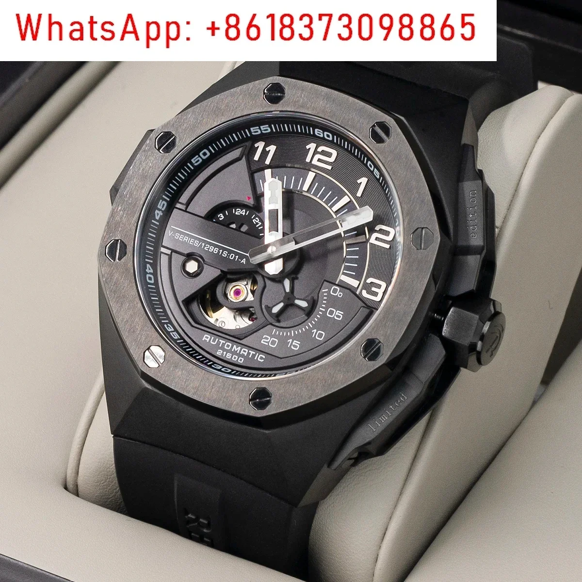 

Top Brand All Black Automatic Mechanical Sport Watches Waterproof Relogio Masculino RGA92s7