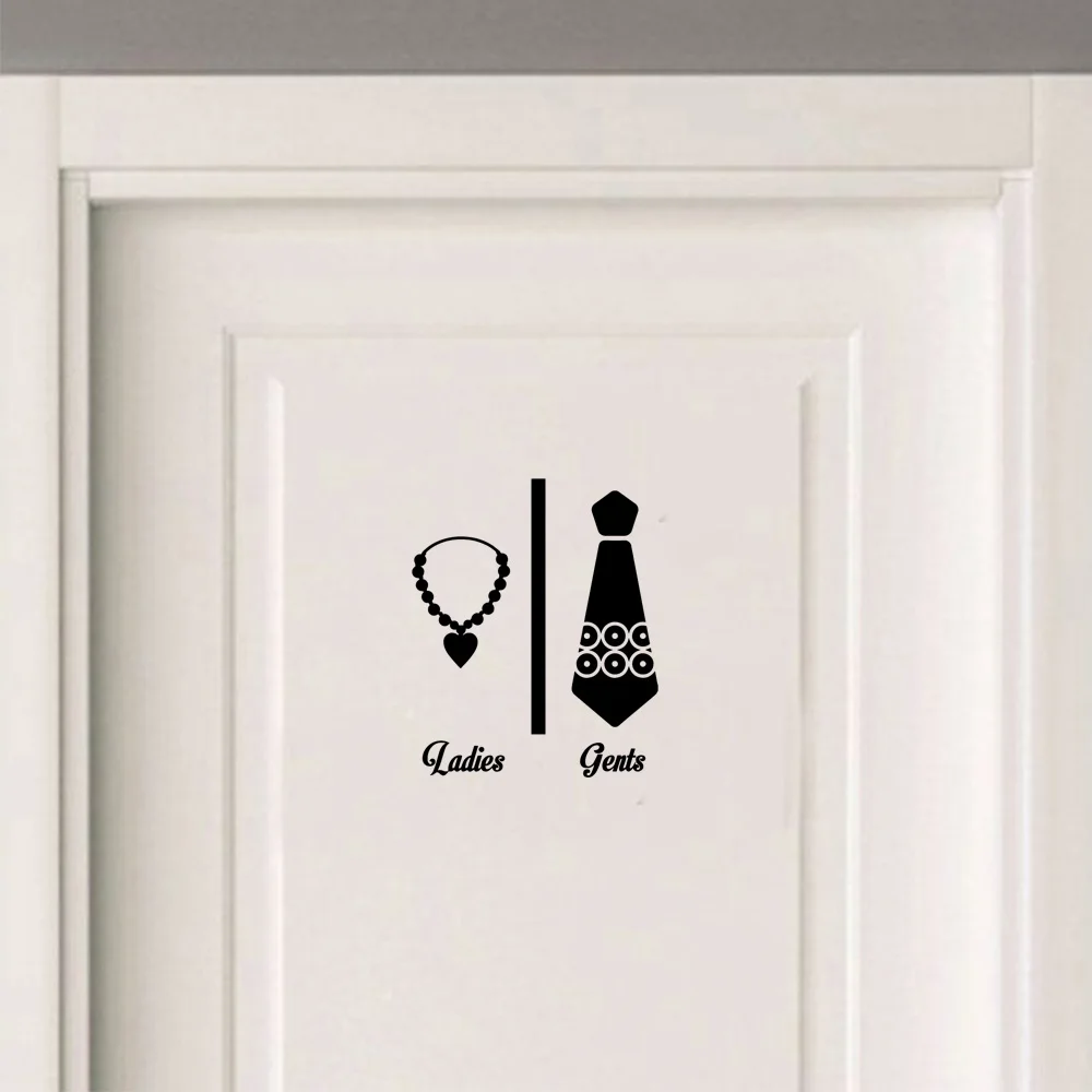 1 pc diy toilet or WC Nursery Wall Stickers Vinyl Art Decals For washroom door Decoration Wall Stickers Waterproof Wallpaper