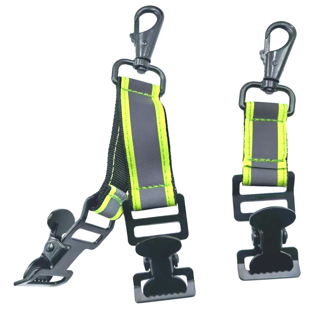 Fire Gloves Clip Support Strap Reflective Nylon Webbing Firefighter Gloves Strap Nylon Webbing Buckle