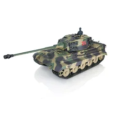 1/16 Skala HENG LONG 7.0 Plastikowy niemiecki czołg King Tiger RTR RC 3888A 360 °   Głośnik biegu jałowego z wieżyczką do palenia zabawek BB Unit