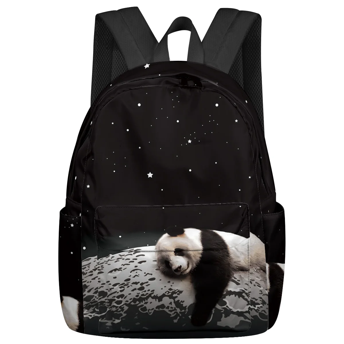 Moon Night Sky Star Panda Black Women Man Backpacks Waterproof School Backpack For Student Boys Girls Laptop Bags Mochilas