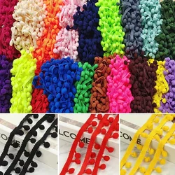 20 Yards Pom Pom Spitzenbesatz Kugelband Pompon Fransenbesatz Band Nähen Spitze Gestrickter Stoff Handgefertigte Spitze DIY Bastelzubehör