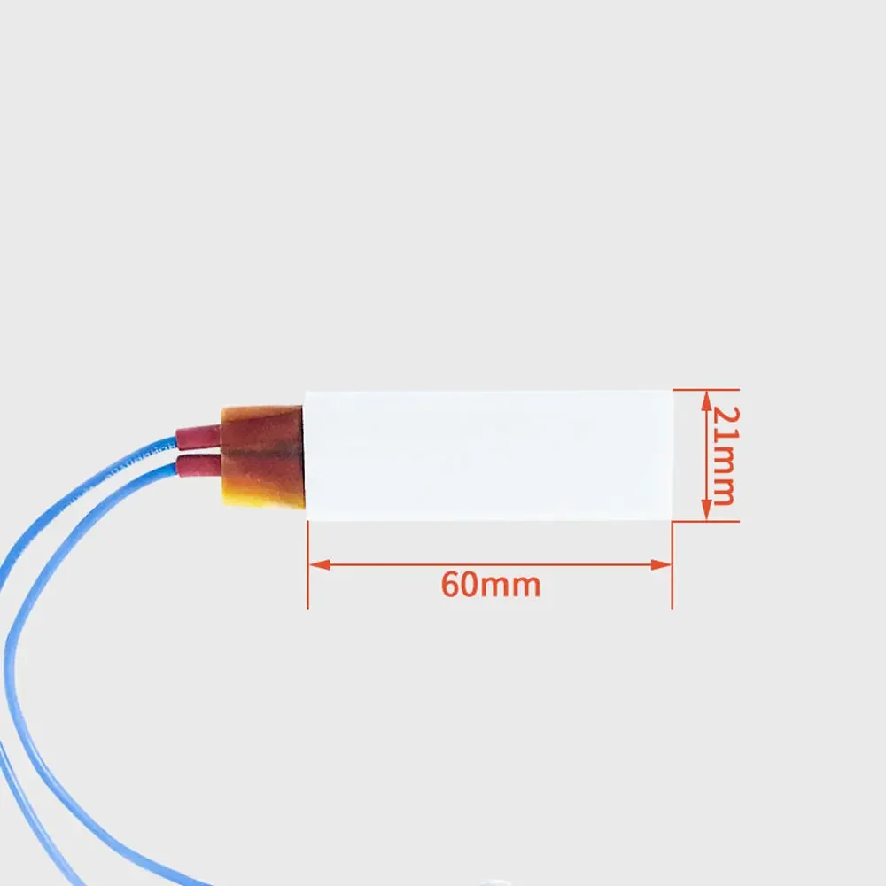 60x21x5mm  12V 24V -110V 220V PTC Heater Element Constant Thermostat Electric Heating Sensor Incubator Aluminum Shell