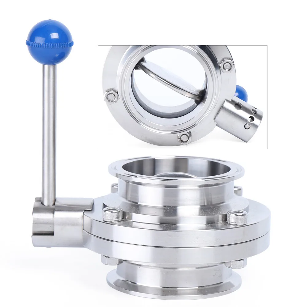Silver Butterfly Valve(Attractive&Easy to Maintain) - Silver Tone&Smooth Lines&Blends Into Workplaces, Smooth Surface