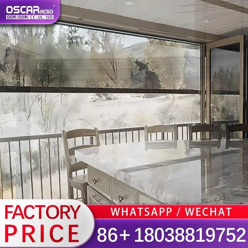 Weatherproof Electric Roller Blinds for Gardens Terraces Shading Plain Design Keep Wind Rain Out Rolling Blind