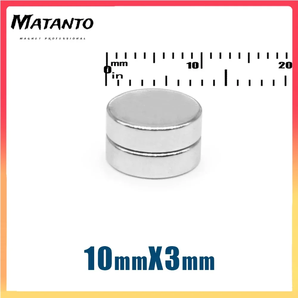 

20/50/100PCS 10x3mm Small Round Neodymium Magnet N35 Super Strong Fridge Magnets Disc 10*3mm Magnetic Sheet Fishing Magnet