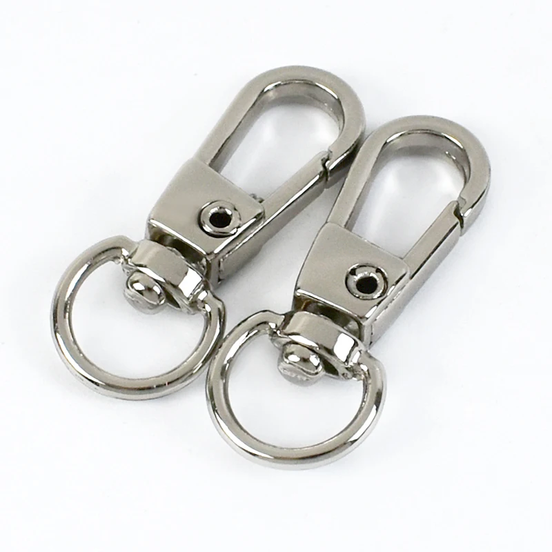 10-50 Stück 8mm Metall-Drehkarabinerhaken Taschenkettenverschluss Hundehalsband-Verbindungsstück Karabinerhaken DIY-Hardware-Zubehör
