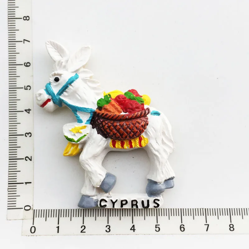 Creative Cyprus Donkey Fridge Magnet Personalized Decoration Message Sticker Crafts Tourism Souvenir