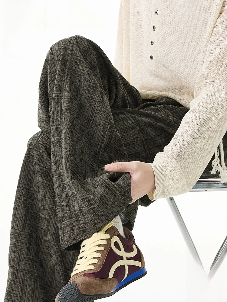 

Мужские повседневные брюки Paul Frank American Style: Новинка весны, свободные, прямые, в клетку, спортивные, молодежные, модные