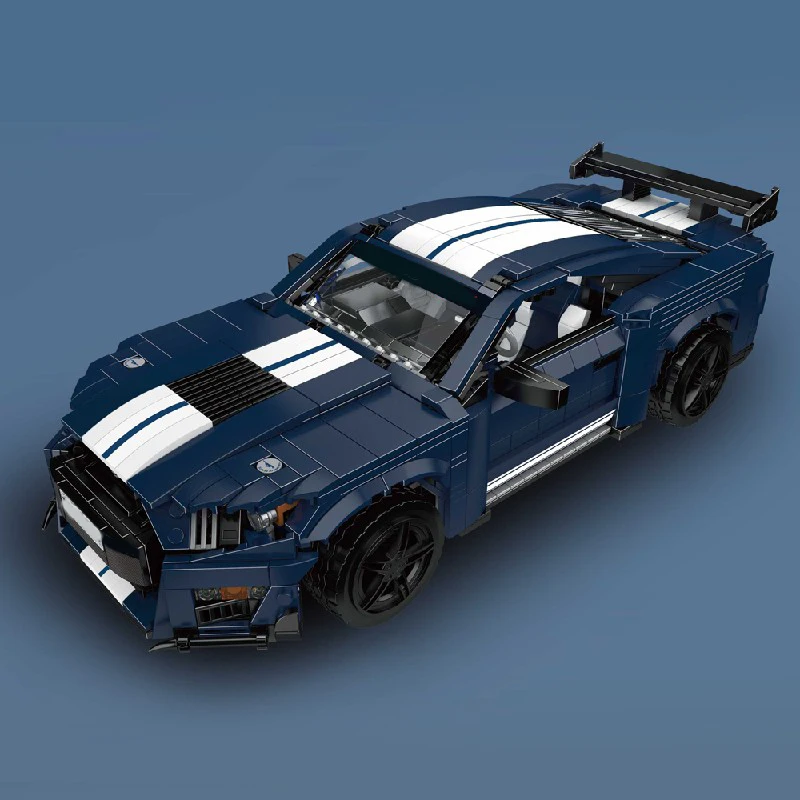 Technik Blue Retro Raceing Car Building Blocks Sport Seep Hypercar Assembly Brick Model Kit ToysAdult Kid Birthday Gift 980PCS