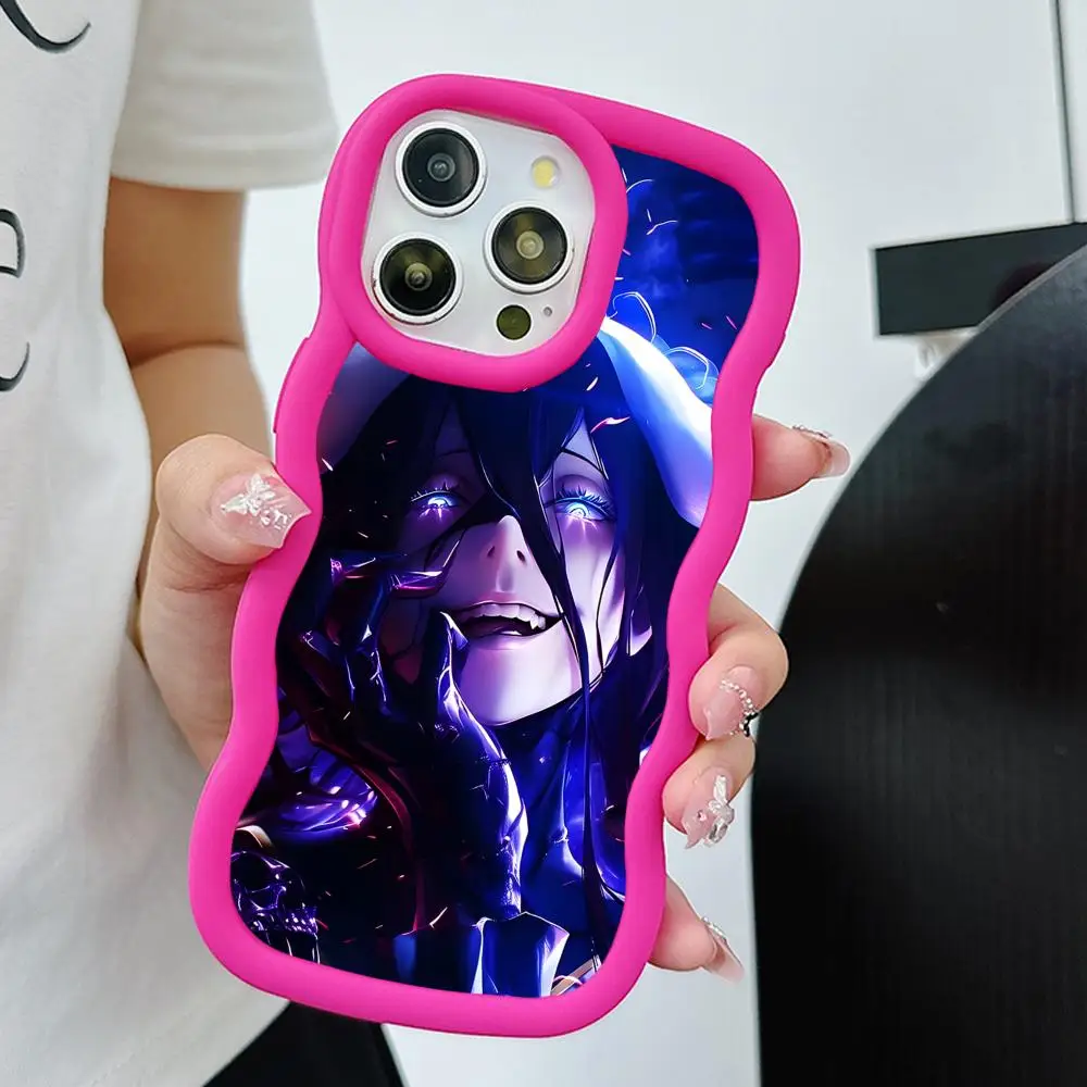 

Overlord Albedo Wavy Edge TPU Mobile Phone Case for iPhone 17 16 15 14 13 12 11 Air Pro Max Plus Colorful Cover