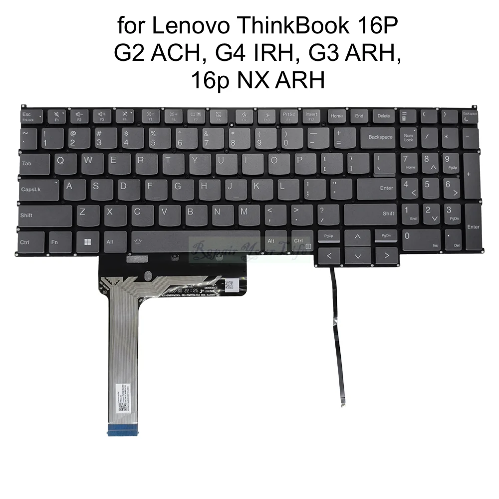 Imagem -02 - Teclado Retroiluminado para Lenovo Eua Inglês Russo Thinkbook 16p g2 Ach 16p g4 Irh g3 nx Arh Ph5clxb Sn21k44590 Ph5clxb-ru