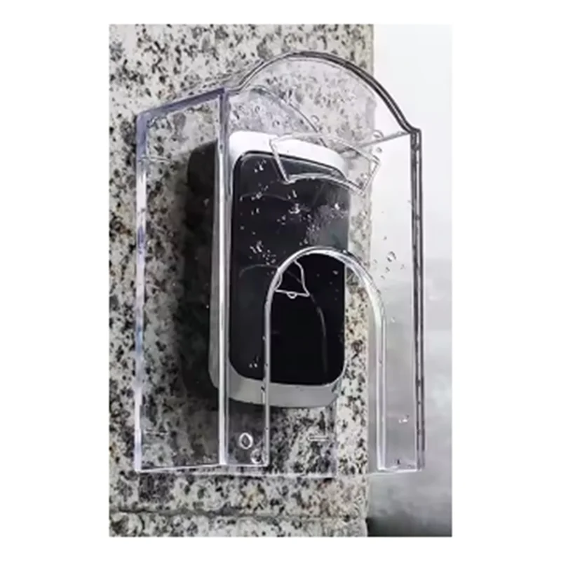 AS95-غطاء زر ضغط جرس الباب المقاوم للماء، غطاء مقاوم للماء لجرس الباب، واقي من رذاذ جرس الباب