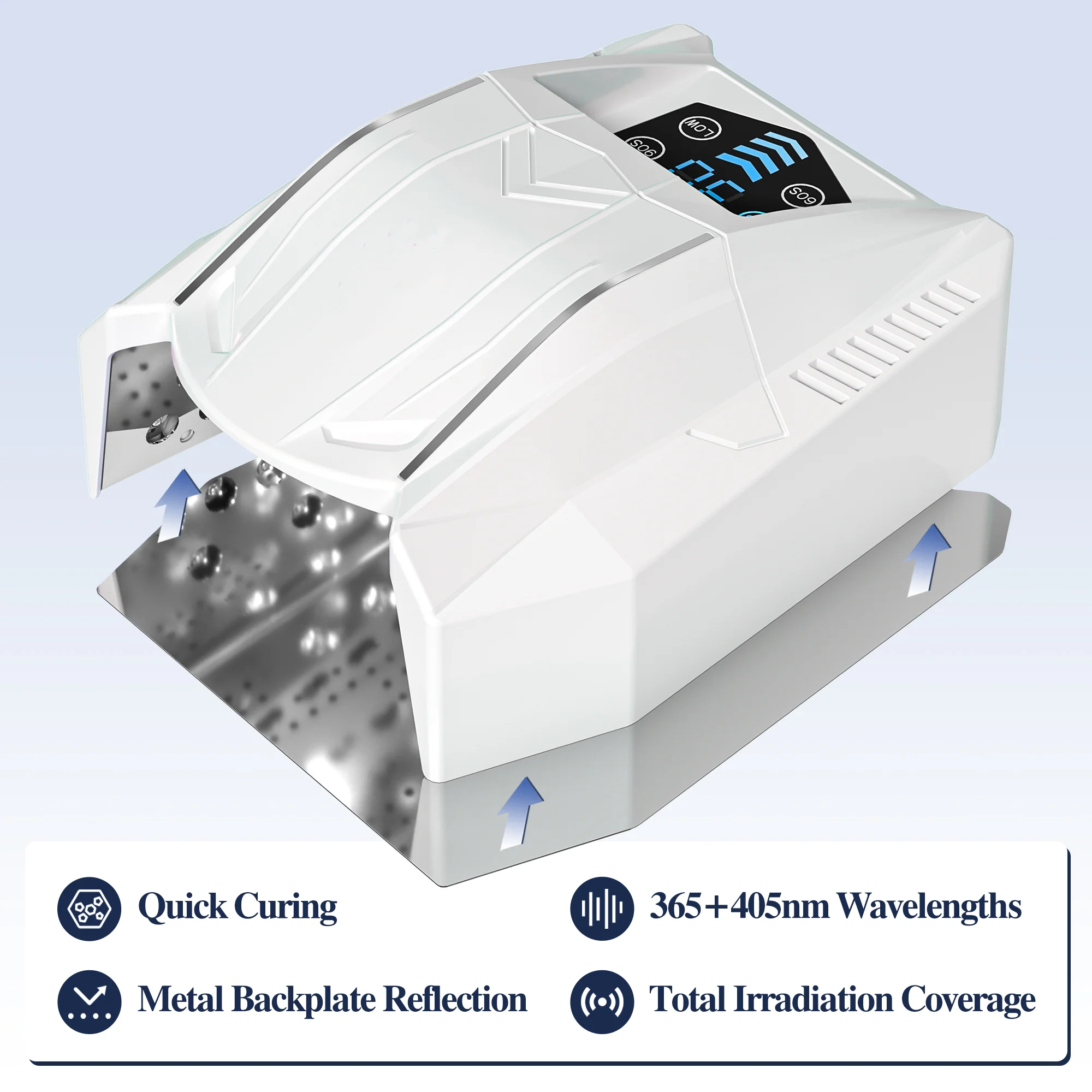 LAMWO Lampada per unghie wireless Forniture per unghie Attrezzatura professionale per unghie ad alta potenza Lampada a LED UV Essiccatore per gel leggero per manicure