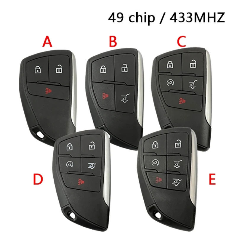 Aftermarket FCCID: HUFGM2718 YG0G21TB2 For Chevrolet Suburban Tahoe GMC Yukon 2021 2022 2023 Keyless Remote Key ID49 Chip 433MHz