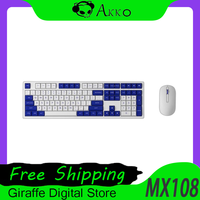 Akko Mx108 Wireless Keyboard And Mouse Set Laptop Office Typing Keyboard And Mousebest Choice For Office  Silent Design