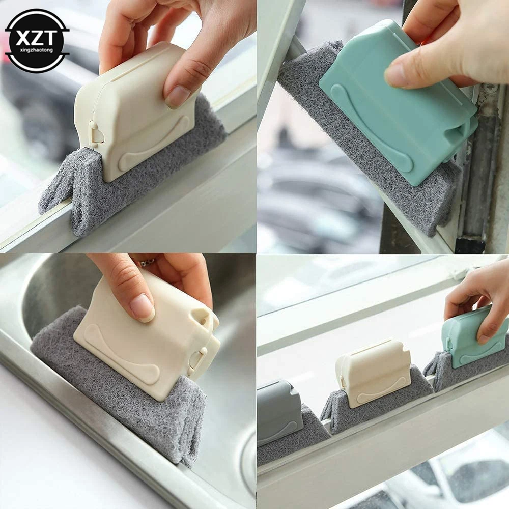 Creative Magic Window Cleaning Brush Window Groove Cleaning Cloth Windows Slot Cleaner Brush Corners Gaps Clean Tool Quickly