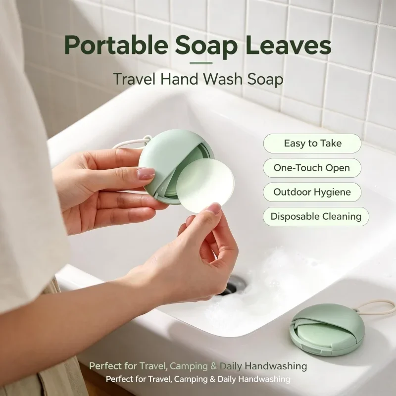Creativity Mini Disposable Soap Sheets 50 Pieces Per Box Portable Travel Hand Wash Paper Outdoor Clean Hand Wash Soap Paper