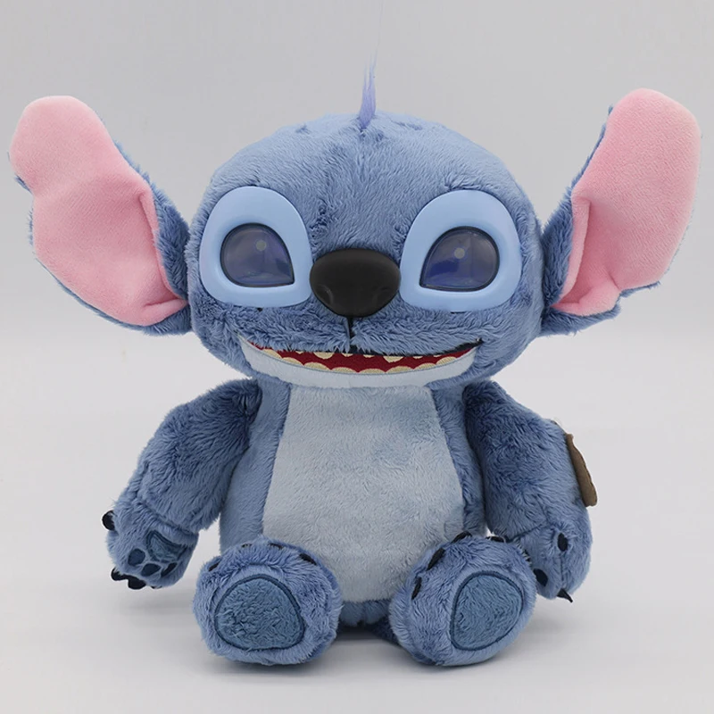 30CM Lilo e Stitch Disney Giocattoli di peluche elettrici Anime Farcito di Natale Kawaii Stich Doll Peluche Bambini Compleanno Giocattoli carini Regali