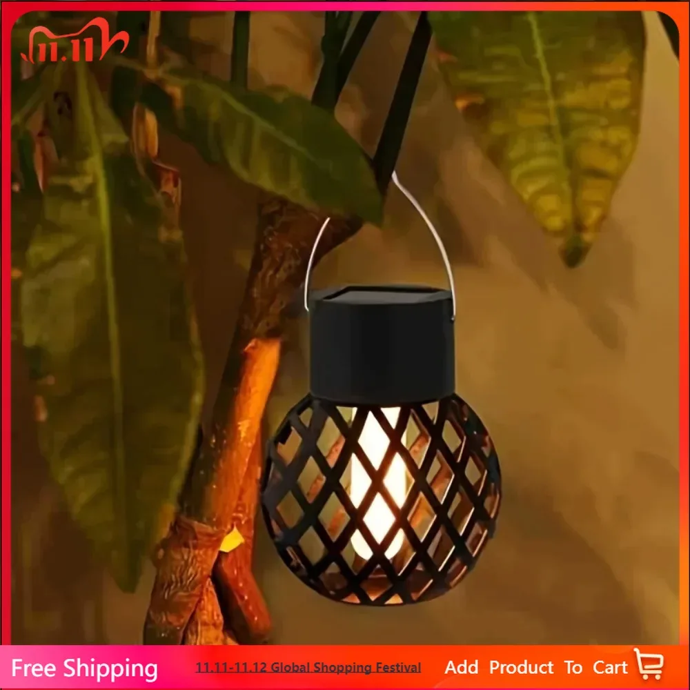 

Solar Hanging Lights, Authentic Flickering Flame Solar LED Lights, Solar Garden Decorative Lights for Outdoor Hanging Yard Patio