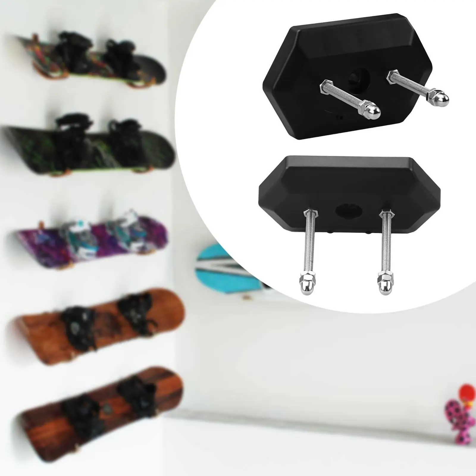 Skateboard Display Rack Skateboard Deck Display with Two Screw Holes Skateboard Wall Mount for Float Skateboard Storage