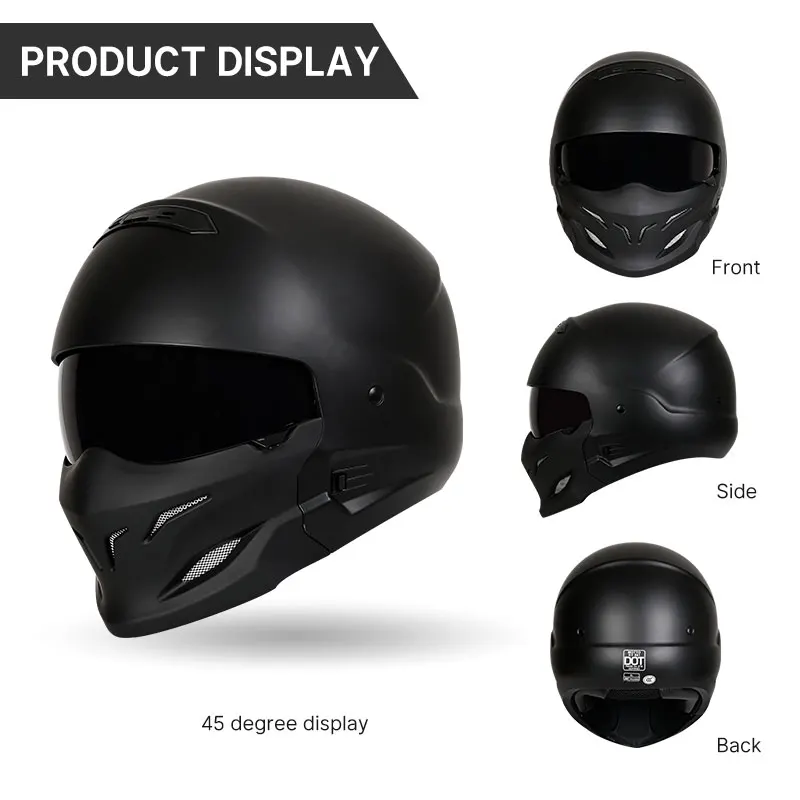 Винтажный мотоциклетный шлем Casco Integral Moto Off-Road Мотокросс Защита лица Гоночный шлем Скорпион