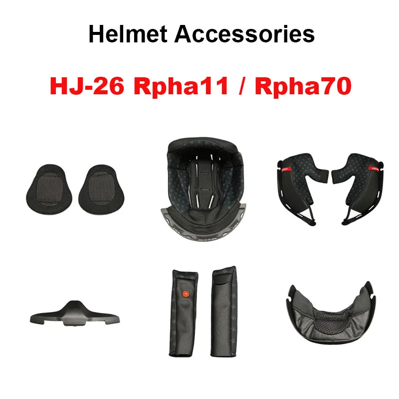 Cascos Moto HJC HJ-26 Base para casco protección de la nariz de malla para la barbilla RPHA70 RPHA11 casco completo almohadilla para mejillas forrada superior accesorios para la correa para la barbilla