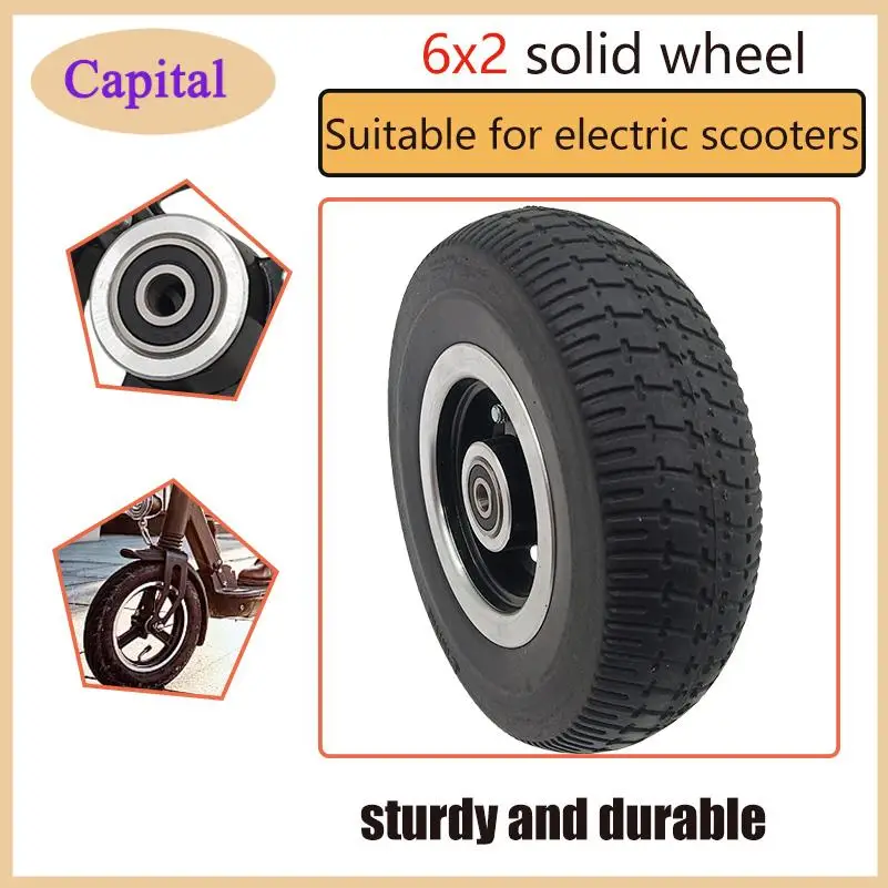 

High quality 6x2 explosion-proof solid tires, suitable for electric scooters and handcart tires
