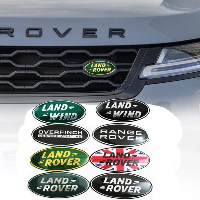 

1Pcs Alloy Car Stickers Badge Accessories For Land Rover Range Rover Freelander Discovery Defender Evoque OVERFINCH SVR SV Velar