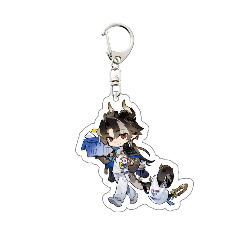 حار لعبة معرض تابوت غد الشكل حامل حلقة رئيسية سلاسل المفاتيح Amiya Zuo Le Lin Chongyue Ling Shu Nian الغسق الاكريليك الهدايا أنيمي