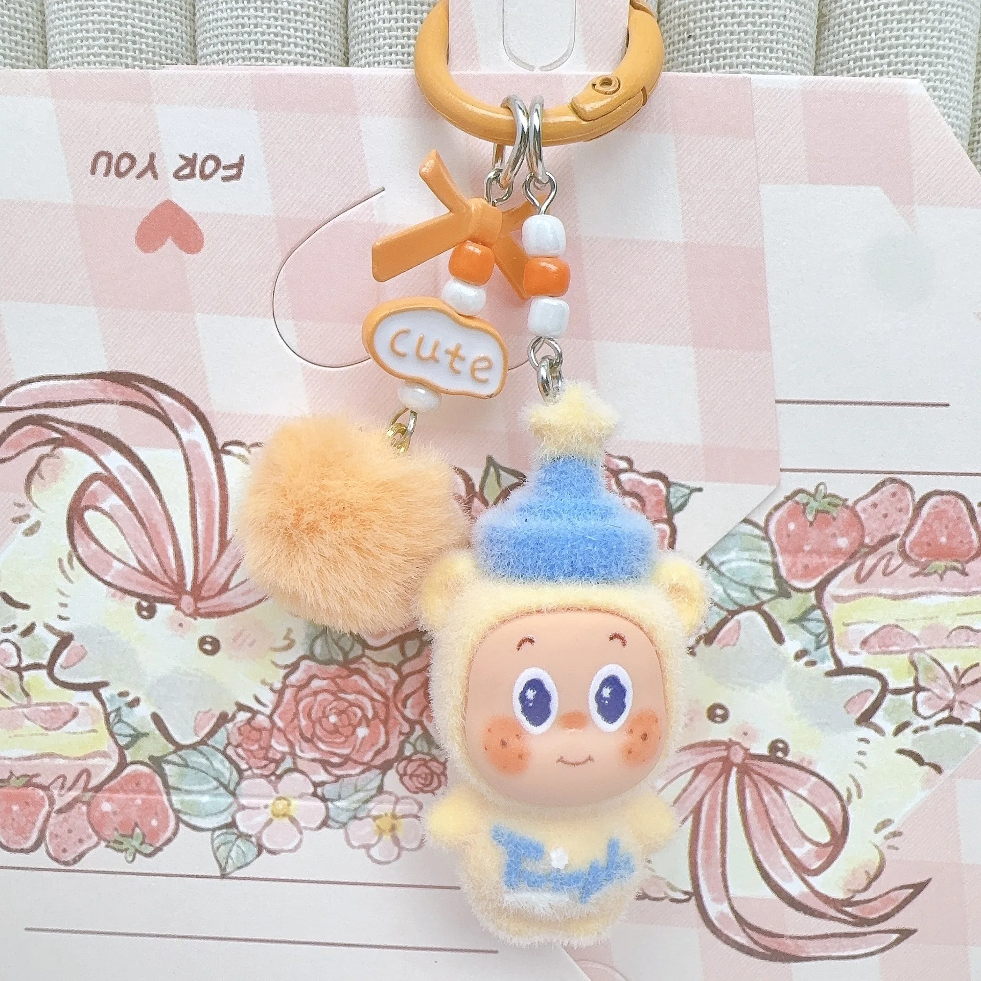 الكرتون نجمة المفاتيح دمية معلقة زخرفة DIY الهاتف المحمول لطيف تمثال الديكور لعبة الإبداع التبعي