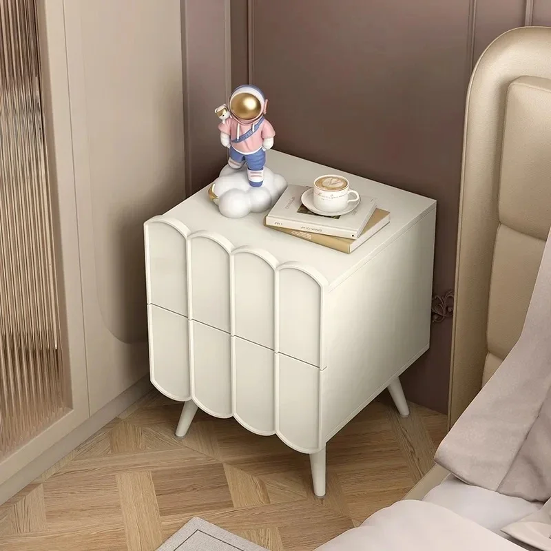 Minimalist White Night Table Cheap Nordic Trendy Bedroom Aesthetic Nightstand Storage Luxury Mesitas De Noche Hotel Furniture