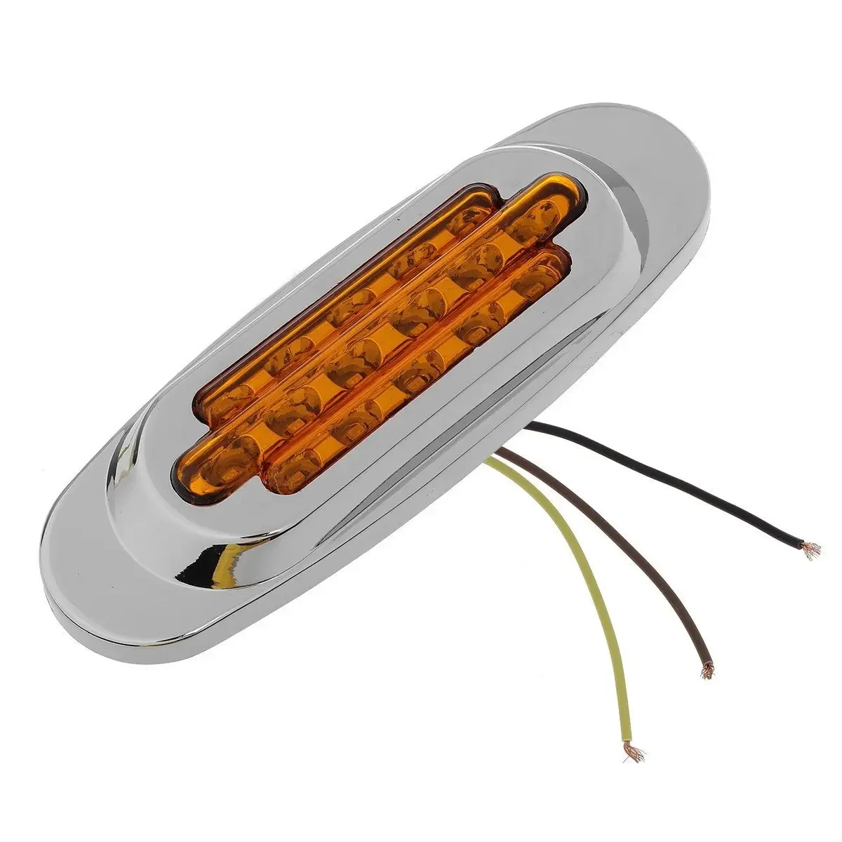 크롬 방수 신호등 LED 사이드 마커 램프, 트럭 트레일러 신호 표시기 램프, 화물선 보트 16LED 램프, 12-24V, 10 개