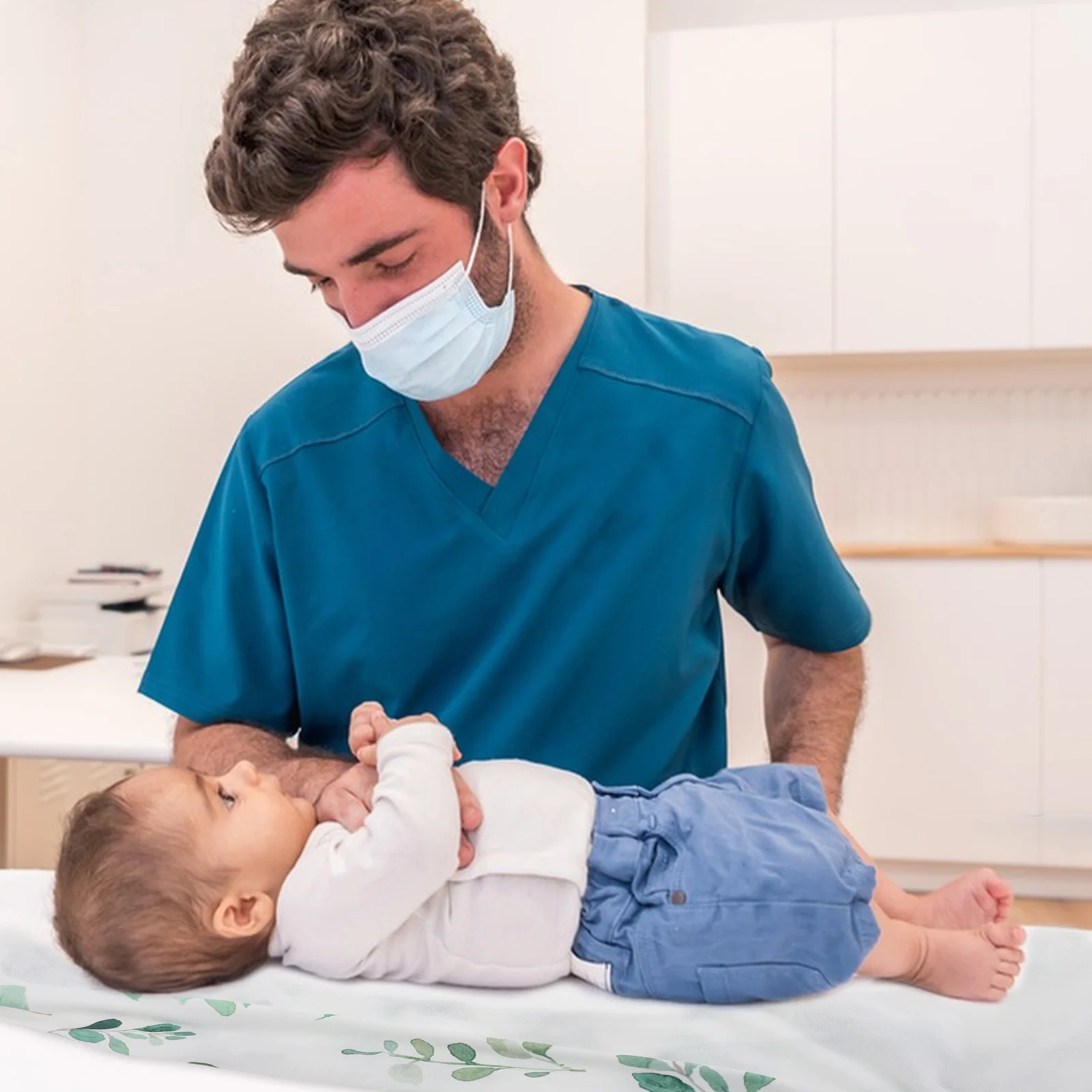 

Чехол для пеленания ребенка, съемный, моющийся, мягкая трикотажная ткань, милый пеленальный столик с принтом, простыня для детского сада