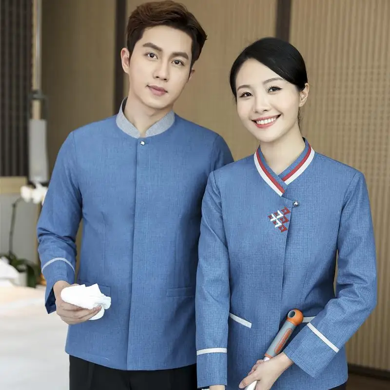 Hotel Property Cleaning Clothes Short Long Sleeve Summer Men's and Women's Hospital Room Aunt Large Size Work