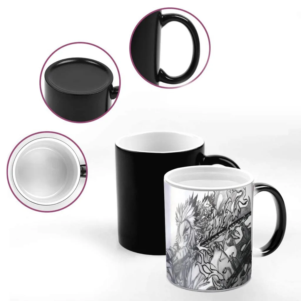 Anime Demon Slayer Nezuko Color Changing Mug Hot Cold Heat Temperature Sensitive Mug Coffee Tea Mug Cup