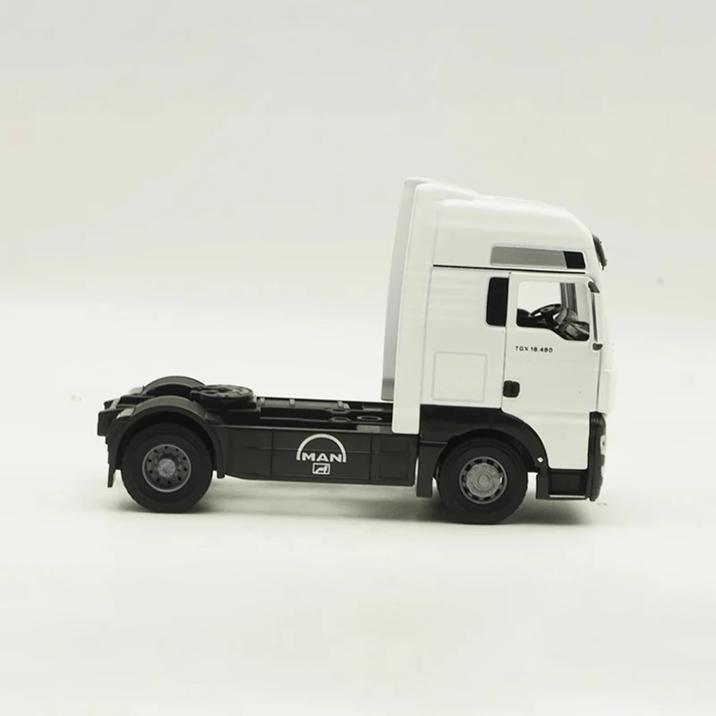 MAN TGX Diecast 1:43 Scale Truck Towing Tractor Alloy Car Model Finished Product Simulation Toys Collection Gift Display