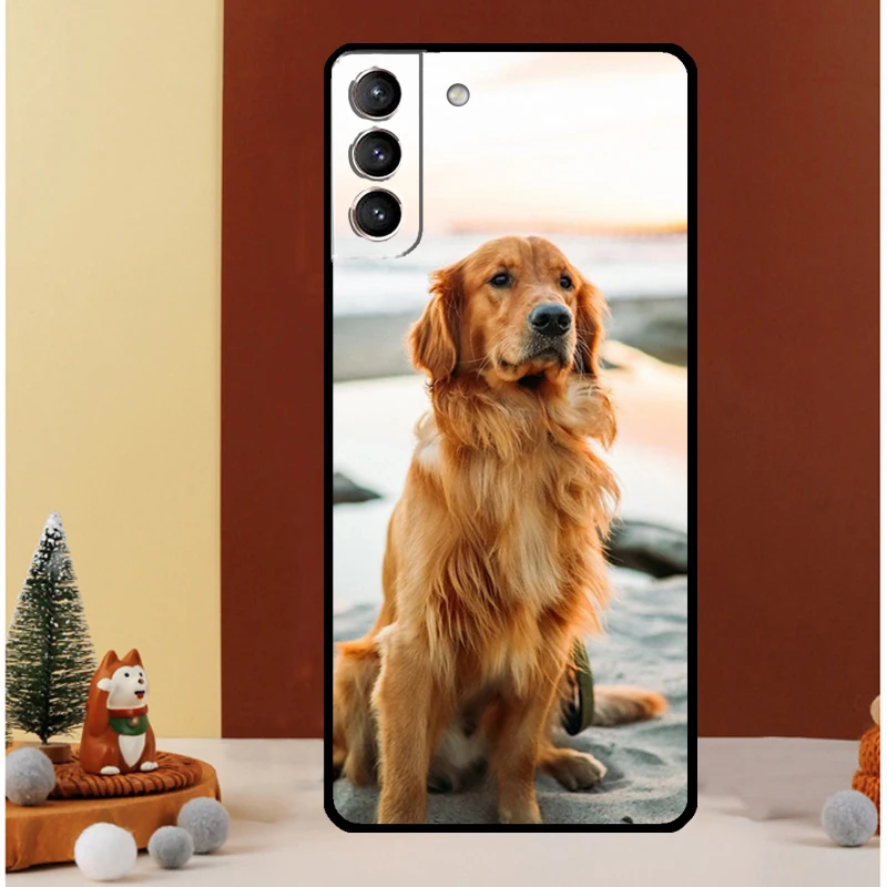 Golden Retriever Dog Case For Samsung Galaxy S23 Ultra S24 S22 Note 20 Ultra 10 Plus S8 S9 S10 S20 S21 FE Cover