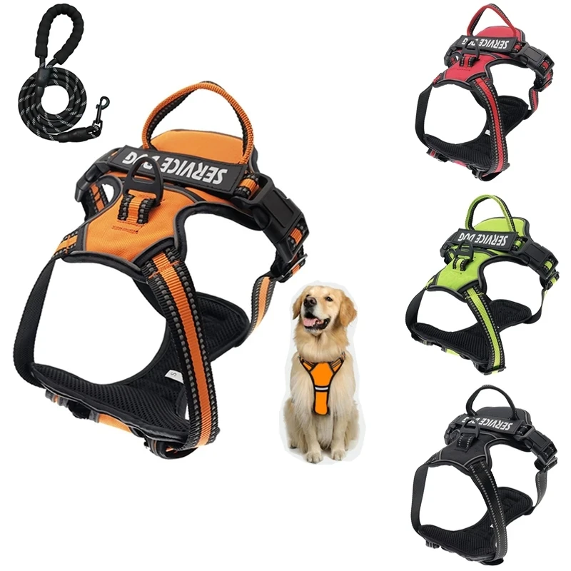 

Personalized pet vest strap traction rope reflectors adjustable suitable for small large outdoor walk training accessories