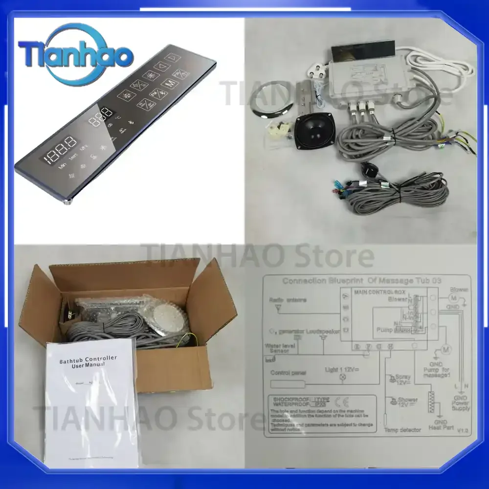 Intelligent Jacuzzi Controller with Bubble Ozone Heater and Light Function for Jacuzzi
