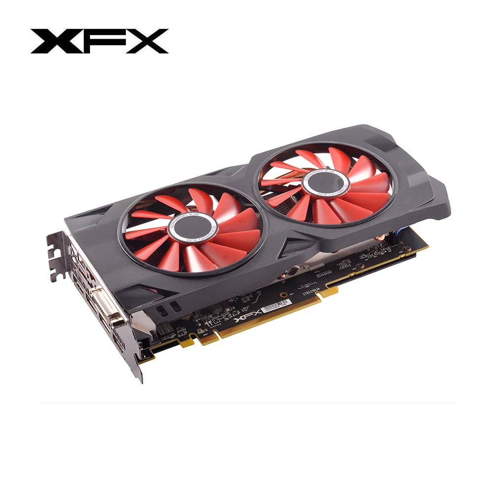 Original XFX RX 580 8GB Graphics Cards AMD GPU Radeon RX580 8GB 2048SP Video Screen Cards Desktop Game Map Videocard Mining