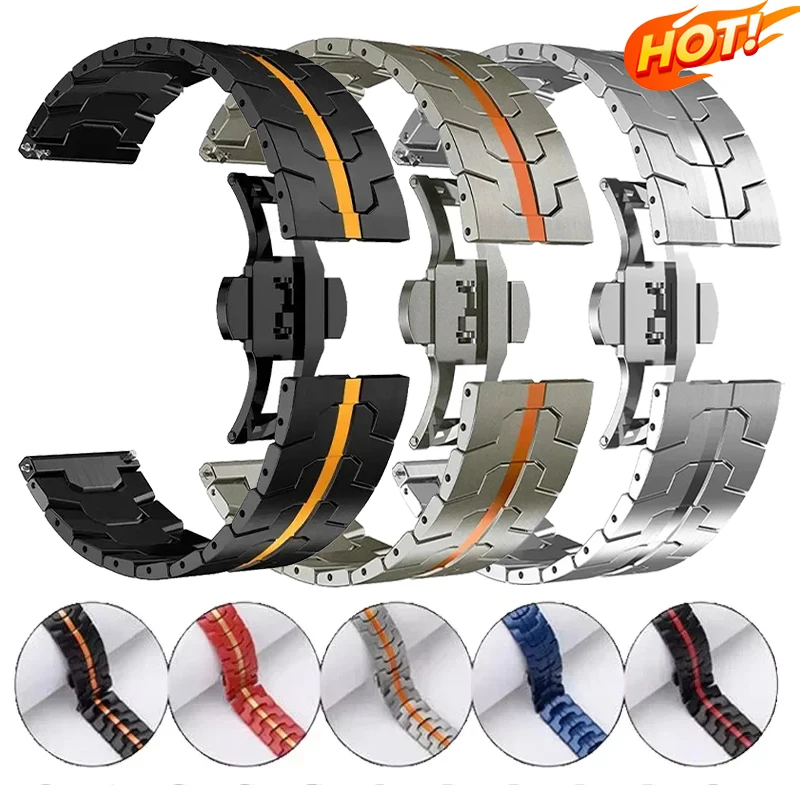 Metall 22mm Armband für OnePlus Watch 3 2 2R Sport Ersatz-Armband für OPPO Watch 4 Pro X X2 Band Correa