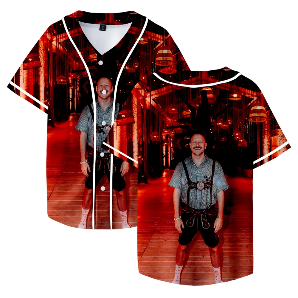 

Футболки с бейсбольной курткой Marten Hambi Merch, летняя модная футболка унисекс с v-образным вырезом и короткими рукавами