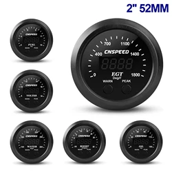 Auto Meter 2'' 55MM Ultra-Thin Car Exhaust Meter Fuel Pressure Gauge Water Temperature Gauge Booster Gauge Voltmeter